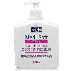 MEDI SOFT Emulsion for hand with bee wax 500ml, beeswax hand cream UK