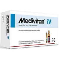 vitamin b12 and folic acid injection MEDIVITAN iV solution for injection in ampule pairs 8 pc B6, vitamin B12, folic acid UK