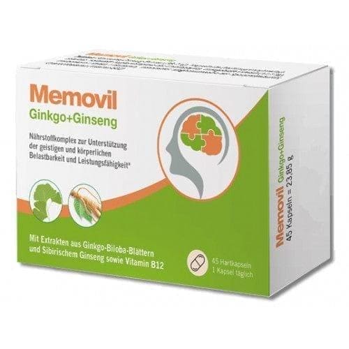 MEMOVIL, Ginkgo Leaf, Siberian Ginseng, Grape Seed Extract UK