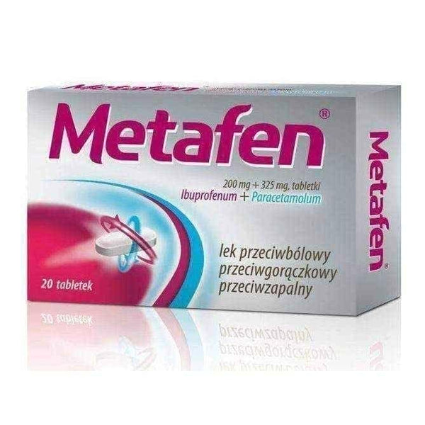 METAFEN x 20 tablets, ibuprofen and paracetamol, painkiller UK