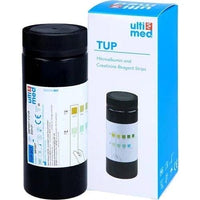 MICROALBUMIN methods, urine test, creatine kinase test strips visual UK