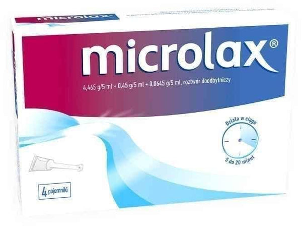 Microlax 5ml rectal solution x 4 containers UK