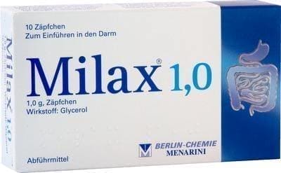 MILAX 1.0 suppositories 10 pc hemorrhoids and anal fissures UK