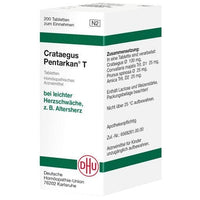 Mild heart failure and dysautomnia, old age and heart disease, CRATAEGUS PENTARKAN T tablets UK