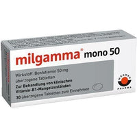 MILGAMMA mono 50 vitamin B1 deficiency UK