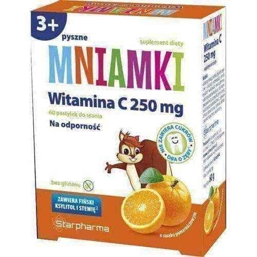 Mniamki Vitamin D Vitamin C 250mg x 60 lozenge UK