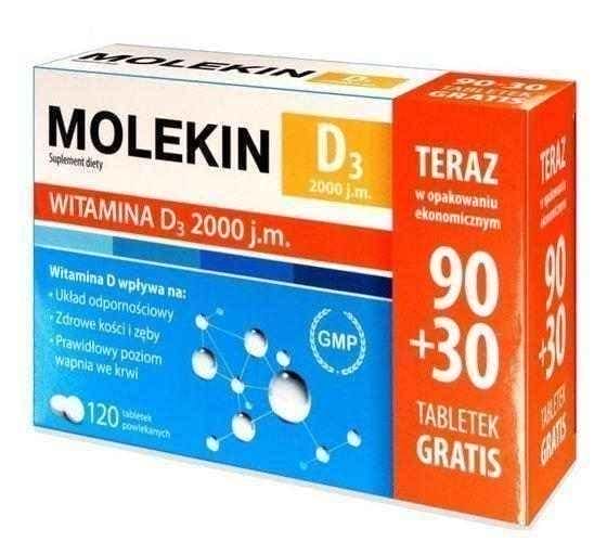 Molekin D3 2000 IU x 120 tablets UK