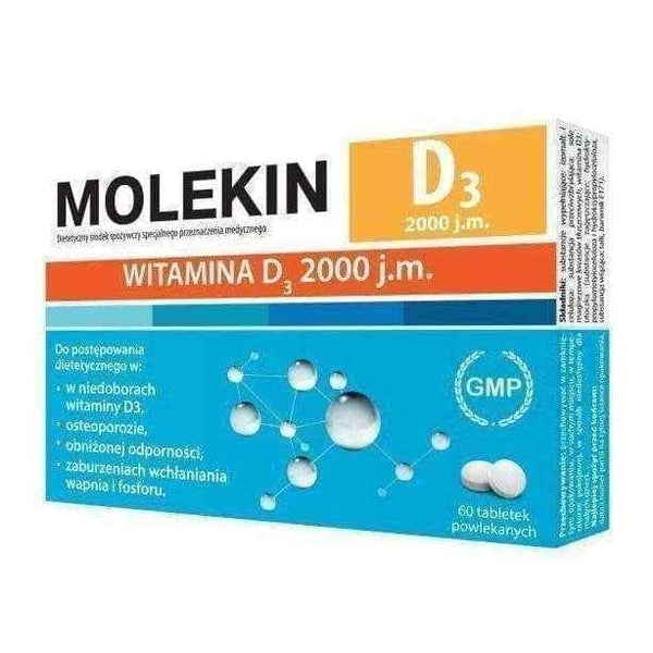 Molekin D3 2000 IU x 60 tablets UK