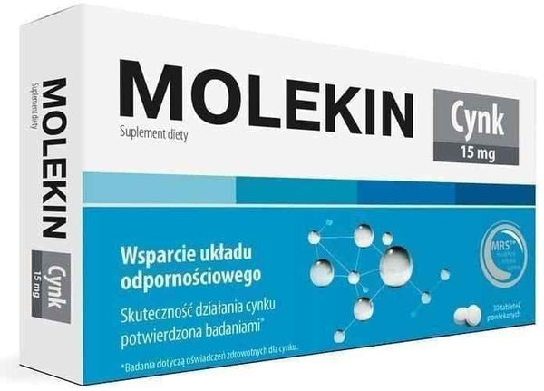 Molekin Zinc 15mg x 30 tablets UK