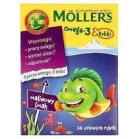 Mollers Omega-3 Fish raspberry jelly x 36 pieces, möllers omega 3 UK