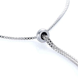 Mondevio Sterling Silver Slider Bead Bracelet - Rose UK