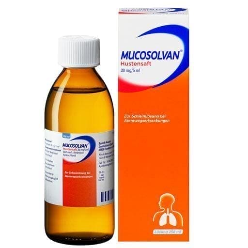 MUCOSOLVAN juice 30 mg, 5 ml- 250 ml ambroxol hydrochloride UK