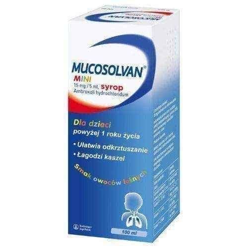 Mucosolvan MINI 0,015g / 5ml syrup 100ml children aged 1 year+, children cough UK