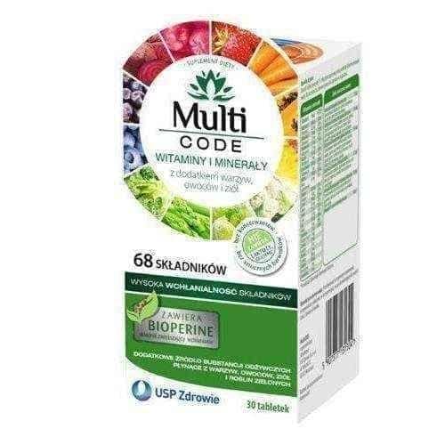 MultiCode Adults x 30 tablets, vitamins and minerals UK