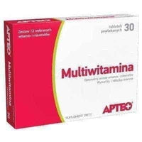 Multivitamin APTEO x 30 tablets, multivitamins supplement UK