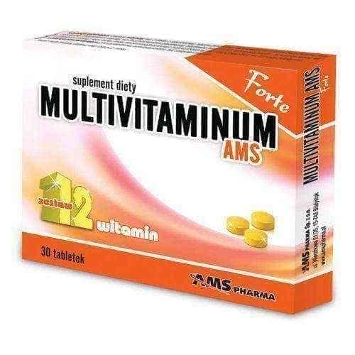 Multivitaminum AMS Forte x 30 tablets natural multivitamins UK