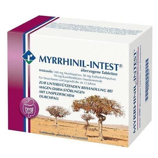 MYRRHINIL INTEST coated tablets 200 pc myrrh, coffee charcoal UK