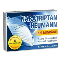 NARATRIPTAN Heumann for migraines 2.5 mg film-coated tablets 2 pc UK