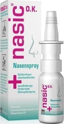 NASIC ok nasal spray, nasal decongestant 10 ml UK