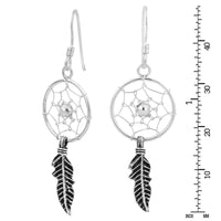 Native American Dream Catcher .925 Silver Dangle Earrings (Thailand) UK