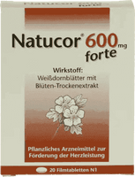 NATUCOR 600 mg forte, moderate heart failure, Hawthorn leaves with dry blossom extract UK