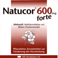 NATUCOR 600 mg forte, moderate heart failure, Hawthorn leaves with dry blossom extract UK