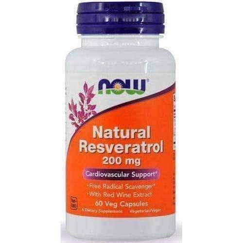 Natural Resveratrol 200mg x 60 Veg capsules UK