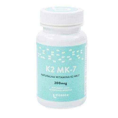 Natural vitamin K2 MK7 200mcg x 60 capsules UK