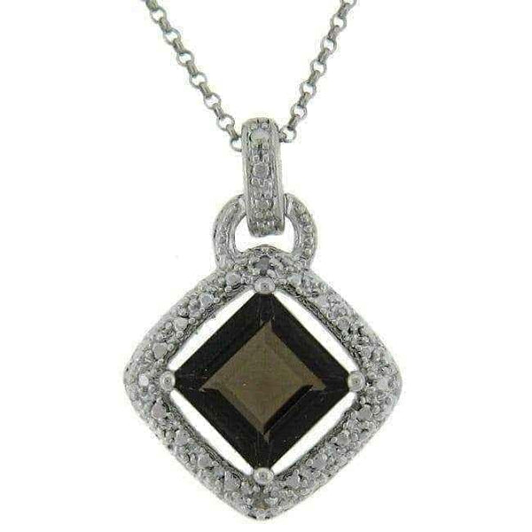 Necklaces for women | Diamond Accent Square Necklace UK