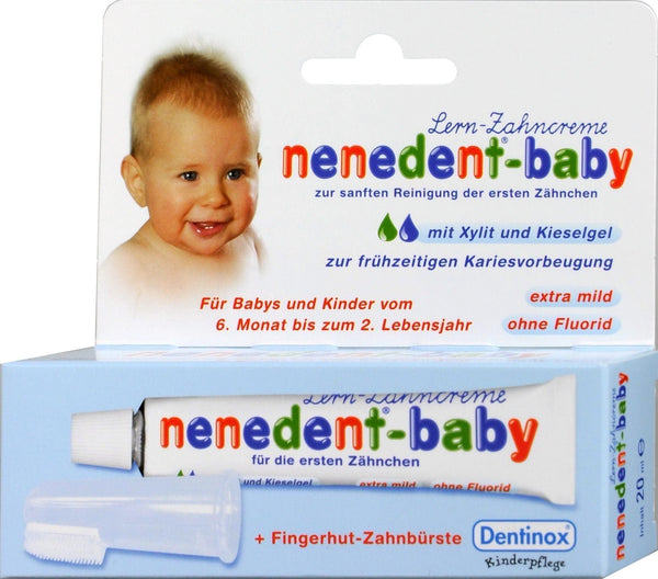 Nenedent® First tooth-baby toothpaste with fluoride dental care set UK
