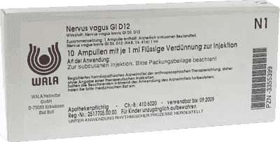 NERVUS VAGUS GL D 12 ampoules, epilepsy, depression, migraines, headaches UK