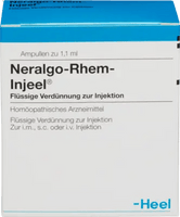 Neuralgia, rheumatism, NERALGO Rhem Injeel ampoules UK