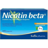 NICOTINE gum beta Fruitmint 2 mg chewing gum UK