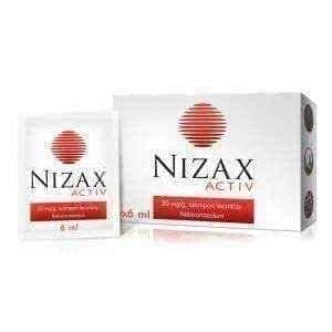 NIZAX Activ 20mg / g Shampoo 6ml x 6 sachets, ketoconazole, antifungal shampoo UK