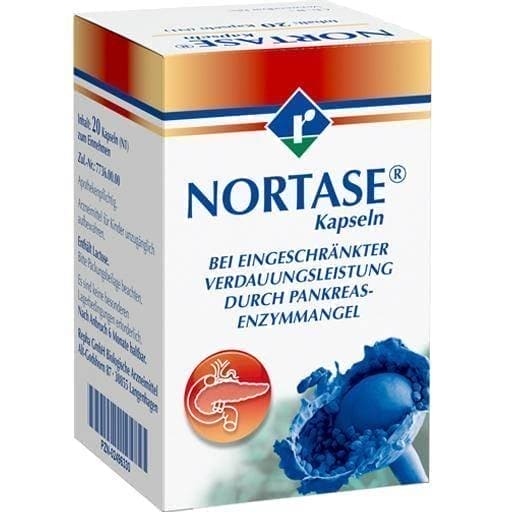NORTASE capsules 20 pc pancreatic enzymes UK