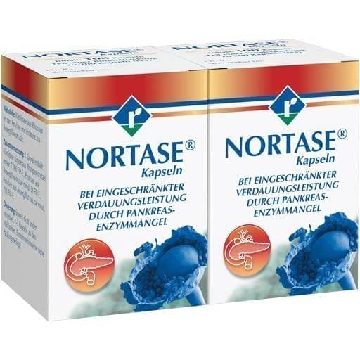 NORTASE capsules 200 pc pancreatic insufficiency, pancreatic enzymes UK