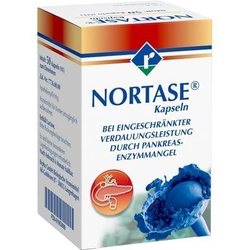 NORTASE capsules 50 pc pancreatic insufficiency UK