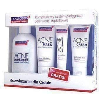 NOVACLEAR Promotional set- Acne Cleanser, Acne Mask, Acne Cream and Acne Spot Treatment UK