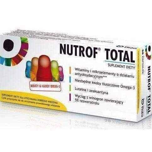 NUTROF TOTAL x 60 capsules, vitamins for eye health UK