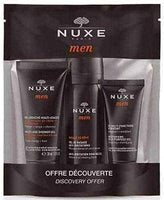NUXE Men Travel set Multifunctional shower gel 30ml + Shaving gel 35ml + Moisturizing face gel 15ml UK
