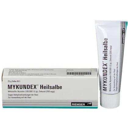 Nystatin, zinc oxide, intertrigo, interdigital mycoses, diaper dermatitis MYKUNDEX UK
