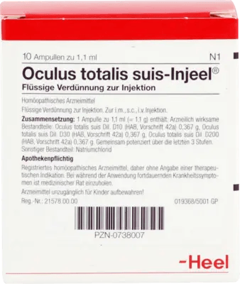 OCULUS totalis suis Injeel ampoules UK