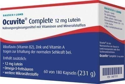 OCUVITE Complete 12 mg Lutein Capsules 180 pcs UK
