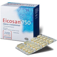 Oil from deep-sea fish, EICOSAN 750 Omega-3 concentrate soft capsules UK