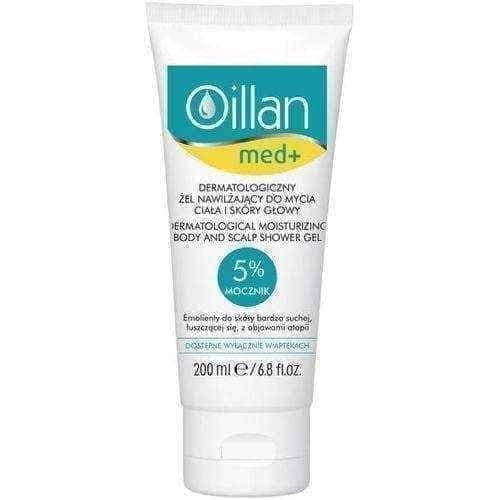OILLAN Med+ Dermatological moisturizing gel for washing the body and scalp 200ml UK