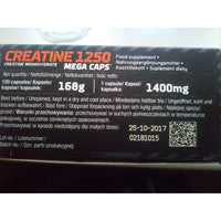 OLIMP CREATINE MONOHYDRATE 1250 120 mega caps box UK