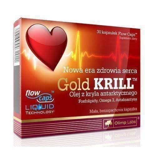 OLIMP Gold Krill x 30 capsules reduces cholesterol and blood pressure UK