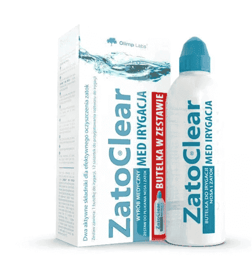 Olimp ZatoClear med Irrigation starter kit bottle + 12 sachets 1 set, Xylitol UK