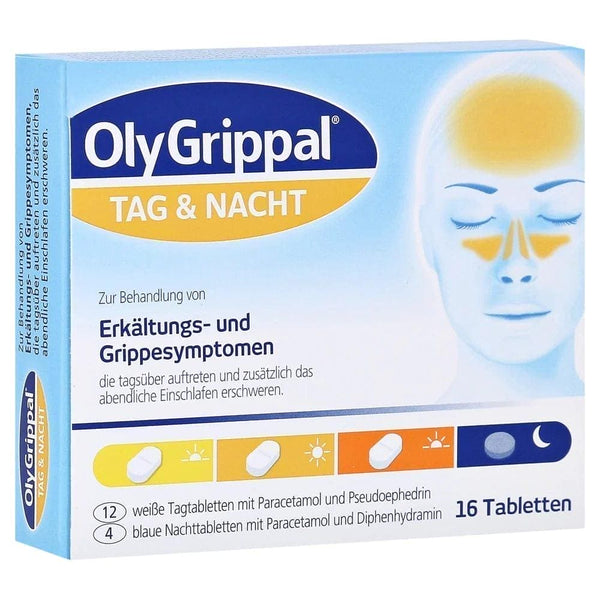 OLYGRIPPAL Day & Night, paracetamol, pseudoephedrine hydrochloride, diphenhydramine hydrochloride UK