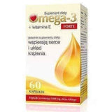 Omega-3 1000mg Forte + Vitamin E x 60 capsules Fish Oil Fatty Acids EPA DHA UK
